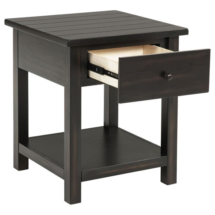 Payne - 1 Drawers Wood End Table with Shelf – End Tables by Coaster Fine Furniture at Furniture Wholesale Plus , Nashville furniture store