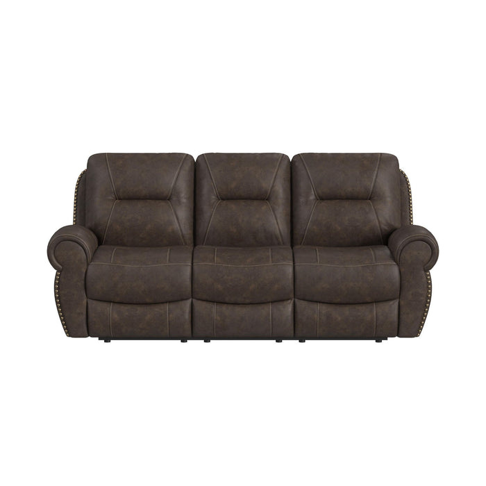 Topeka - Sofa - Rocky Brown – Reclining Sofas by Elements International at Furniture Wholesale Plus , Nashville furniture store