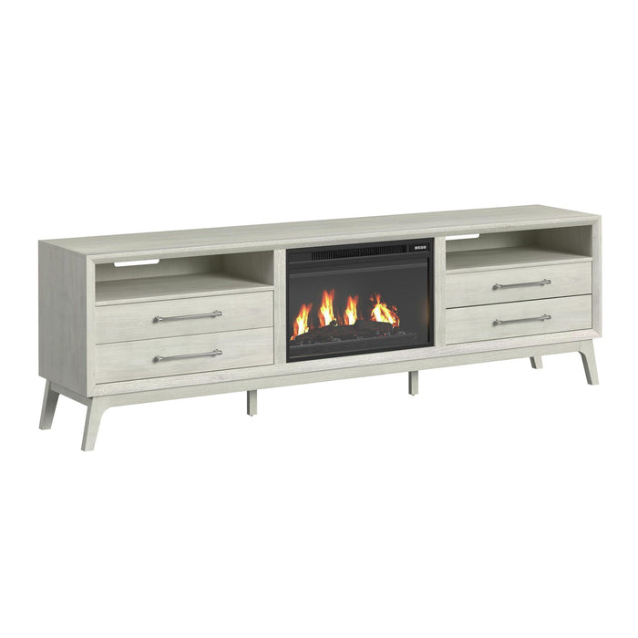 Westland - 4 Piece Entertainment Unit With 82" TV Console - Almond – Entertainment Centers by Elements International at Furniture Wholesale Plus , Nashville furniture store
