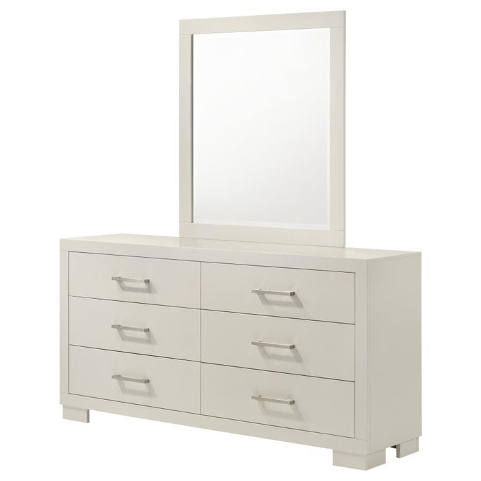 Jessica - 6-Drawer Dresser With Mirror – Dresser & Mirror by CoasterEssence at Furniture Wholesale Plus , Nashville furniture store