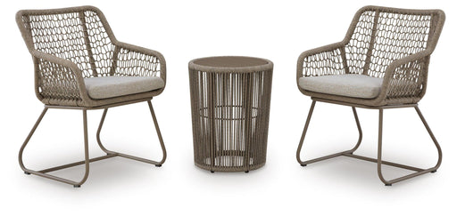 Majors Beach - Outdoor Table And 2 Chairs (Set of 3) - Beige – 3 Piece Outdoor Sets by Signature Design by Ashley® at Furniture Wholesale Plus , Nashville furniture store