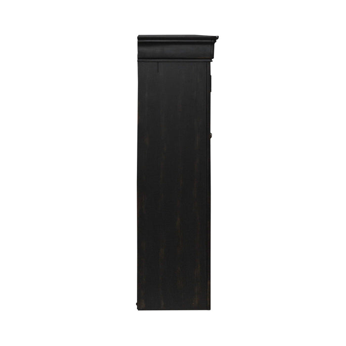 Meritage - Jr Executive Credenza Hutch - Aged Charcoal – Hutches by Liberty Furniture at Furniture Wholesale Plus , Nashville furniture store