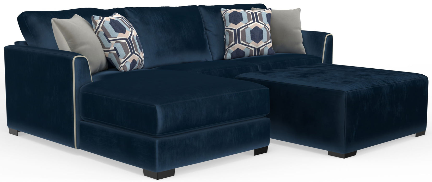 Jetson - Sectional With Comfort Coil Seat Cushions, Included Accent Pillows & Cocktail Ottoman – 2 Piece Living Room Sets by Jackson at Furniture Wholesale Plus , Nashville furniture store