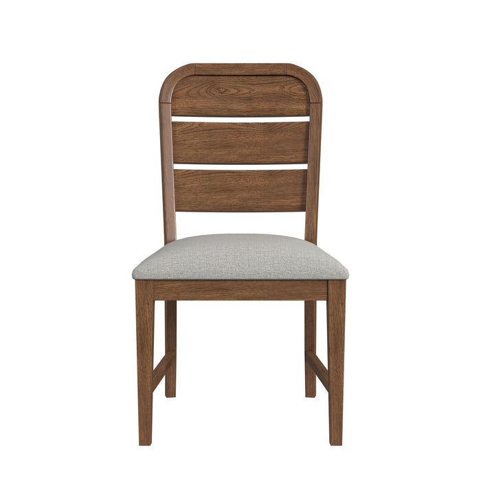 Glinda - Fabric Dining Side Chair (Set of 2) - Brown / Light Gray – Chair Sets by Elements International at Furniture Wholesale Plus , Nashville furniture store