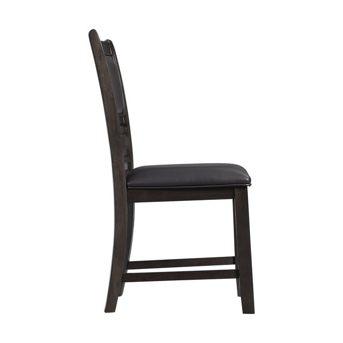 Amherst - Standard Height Faux Leather Side Chair (Set of 2) - Walnut – Chair Sets by Elements International at Furniture Wholesale Plus , Nashville furniture store