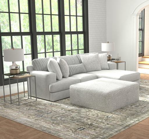 Logan - Upholstered Sectional With Comfort Coil Seating - 46" Cocktail Ottoman And Accent Pillows Included – 2 Piece Living Room Sets by Jackson at Furniture Wholesale Plus , Nashville furniture store