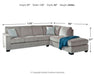 Altari - Right Arm Facing Corner Chaise With Sleeper 2 Pc Sectional - Alloy – Sleeper Sectionals by Signature Design by Ashley® at Furniture Wholesale Plus , Nashville furniture store