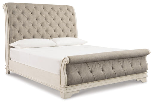 Realyn - Upholstered Sleigh Bed – Upholstered Beds by Signature Design by Ashley® at Furniture Wholesale Plus , Nashville furniture store