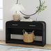 Ridgemont - Sofa Table With Bottom Shelf - Black With Grain – Sofa Tables by Elements International at Furniture Wholesale Plus , Nashville furniture store