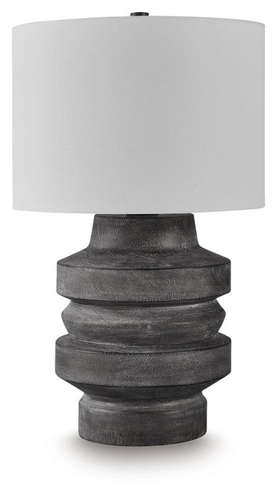 Wahida - Poly Table Lamp - Distressed Black – Table Lamps by Signature Design by Ashley® at Furniture Wholesale Plus , Nashville furniture store