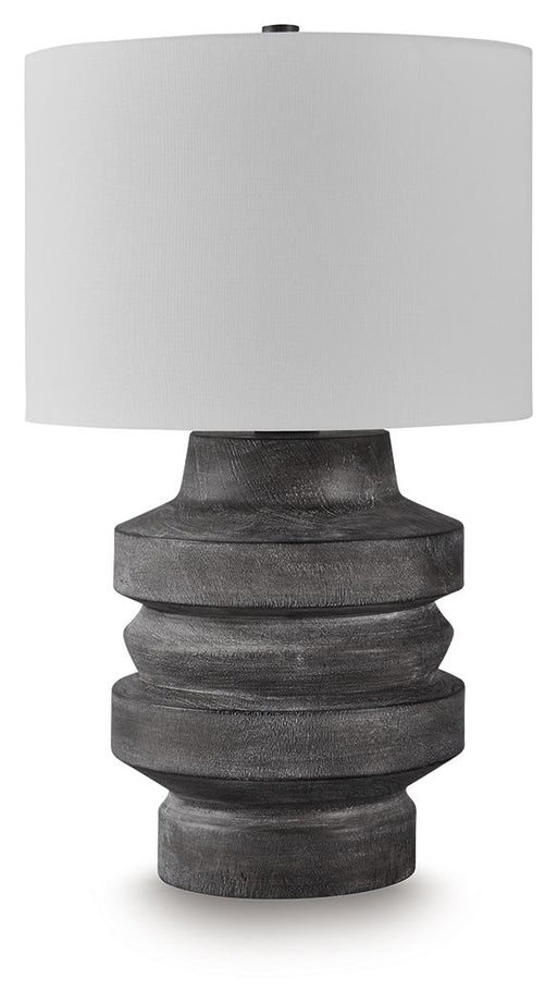 Wahida - Distressed Black - Poly Table Lamp - Premium Table Lamps from Signature Design by Ashley® - Just $88! Shop now at Furniture Wholesale Plus  We are the best furniture store in Nashville, Hendersonville, Goodlettsville, Madison, Antioch, Mount Juliet, Lebanon, Gallatin, Springfield, Murfreesboro, Franklin, Brentwood