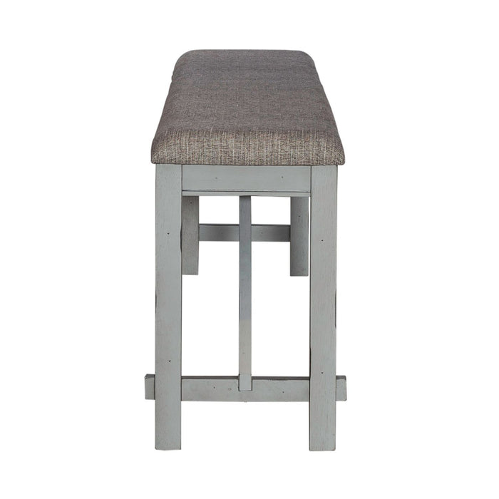 Newport - Counter Height Dining Bench - Smokey Gray / Carbon Gray – Counter Benches by Liberty Furniture at Furniture Wholesale Plus , Nashville furniture store