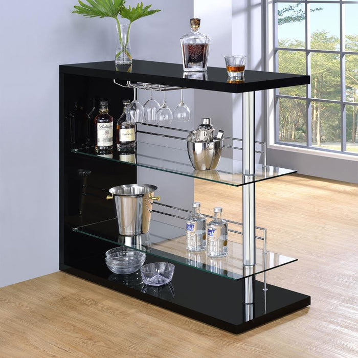 Prescott - Rectangular 2-Shelf Bar Unit - Premium Home Bars from CoasterEssence - Just $319! Shop now at Furniture Wholesale Plus  We are the best furniture store in Nashville, Hendersonville, Goodlettsville, Madison, Antioch, Mount Juliet, Lebanon, Gallatin, Springfield, Murfreesboro, Franklin, Brentwood