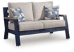 East Beach - Loveseat With Cushion - Blue – Loveseats by Signature Design by Ashley® at Furniture Wholesale Plus , Nashville furniture store