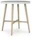 Seton Creek - Beige - Round Bar Table With Umbrella Option - Premium Bar Tables from Signature Design by Ashley® - Just $628! Shop now at Furniture Wholesale Plus  We are the best furniture store in Nashville, Hendersonville, Goodlettsville, Madison, Antioch, Mount Juliet, Lebanon, Gallatin, Springfield, Murfreesboro, Franklin, Brentwood