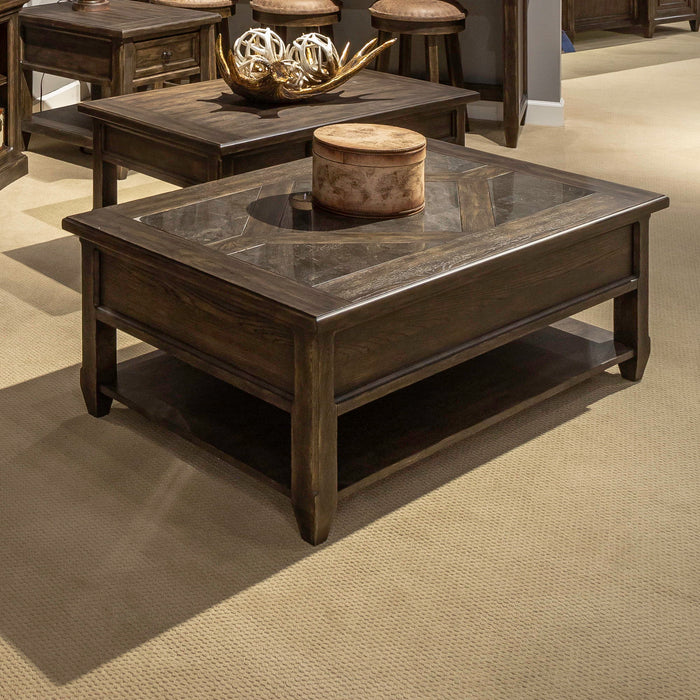 Paradise Valley - Rectangular Cocktail Table - Saddle Brown – Cocktail Tables by Liberty Furniture at Furniture Wholesale Plus , Nashville furniture store