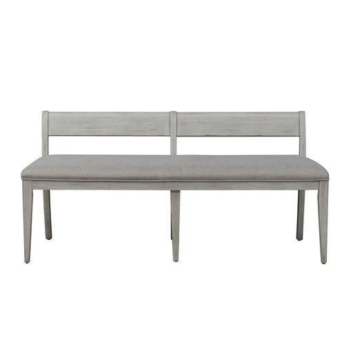 Farmhouse Reimagined - Upholstered Bench - Antique White / Chestnut Tops – Upholstered Benches by Liberty Furniture at Furniture Wholesale Plus , Nashville furniture store