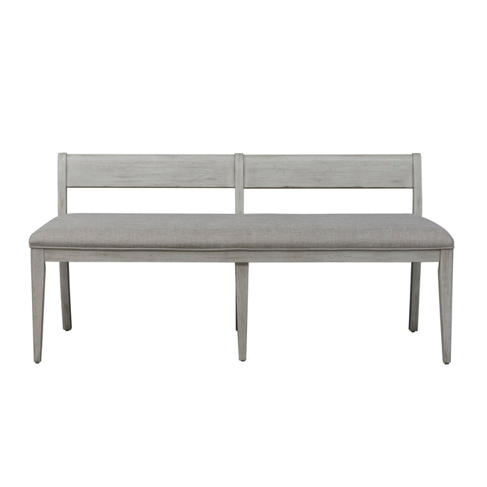 Farmhouse Reimagined - Upholstered Bench - Antique White / Chestnut Tops – Upholstered Benches by Liberty Furniture at Furniture Wholesale Plus , Nashville furniture store
