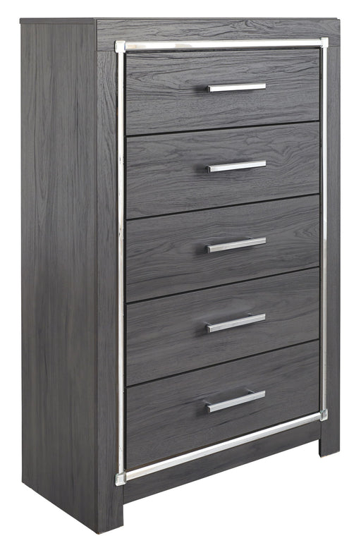 Lodanna - Gray - Five Drawer Chest - Premium Accent Chests from Signature Design by Ashley® - Just $428! Shop now at Furniture Wholesale Plus  We are the best furniture store in Nashville, Hendersonville, Goodlettsville, Madison, Antioch, Mount Juliet, Lebanon, Gallatin, Springfield, Murfreesboro, Franklin, Brentwood