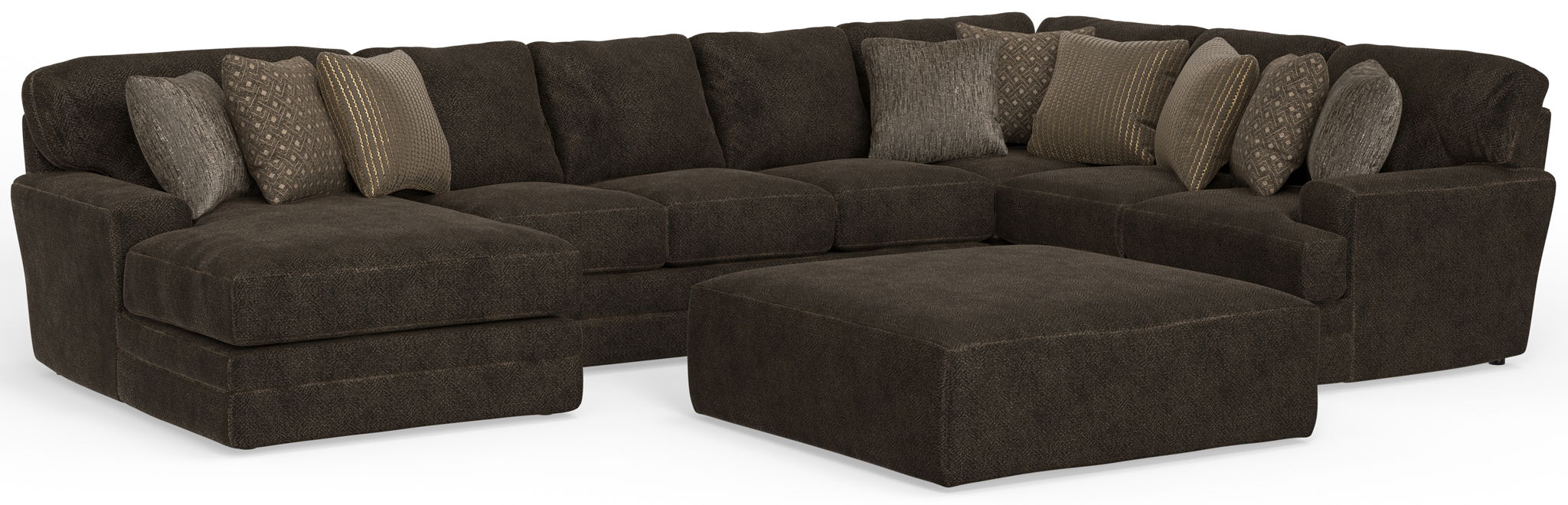 Mammoth - Sectional With Cocktail Ottoman – 2 Piece Living Room Sets by Jackson at Furniture Wholesale Plus , Nashville furniture store