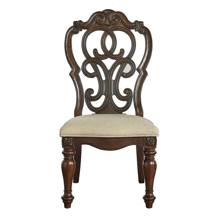 Royale - Side Chair (Set of 2) - Dark Brown – Chair Sets by Steve Silver Furniture at Furniture Wholesale Plus , Nashville furniture store