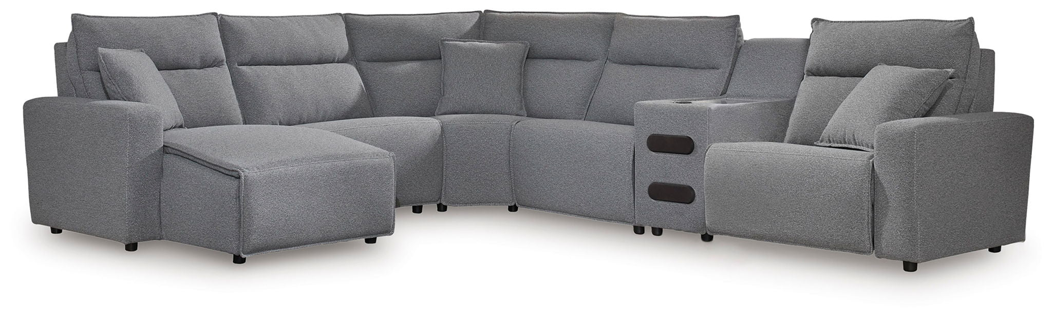 ModMax II - Salt And Pepper - Reclining Sectional – Reclining Sectionals by Signature Design by Ashley® at Furniture Wholesale Plus , Nashville furniture store