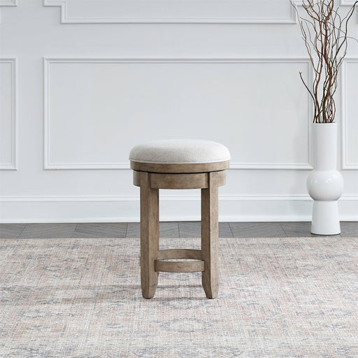 Millstone - Upholstered Console Swivel Stool - Nutmeg – Counter Height (24"-27") by Liberty Furniture at Furniture Wholesale Plus , Nashville furniture store