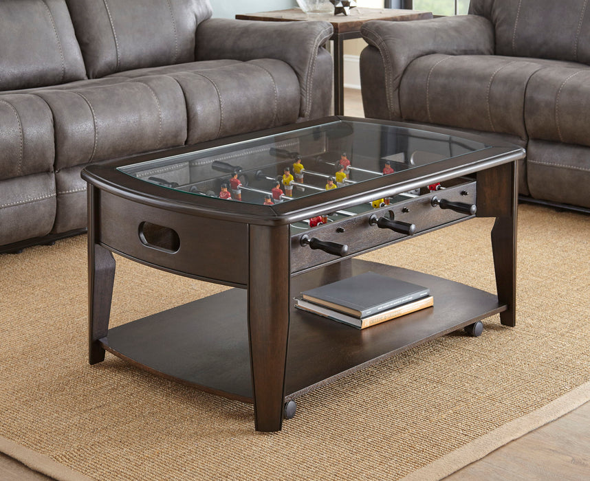 Diletta - Foosball Cocktail Table - Brown – Cocktail Tables by Steve Silver Furniture at Furniture Wholesale Plus , Nashville furniture store