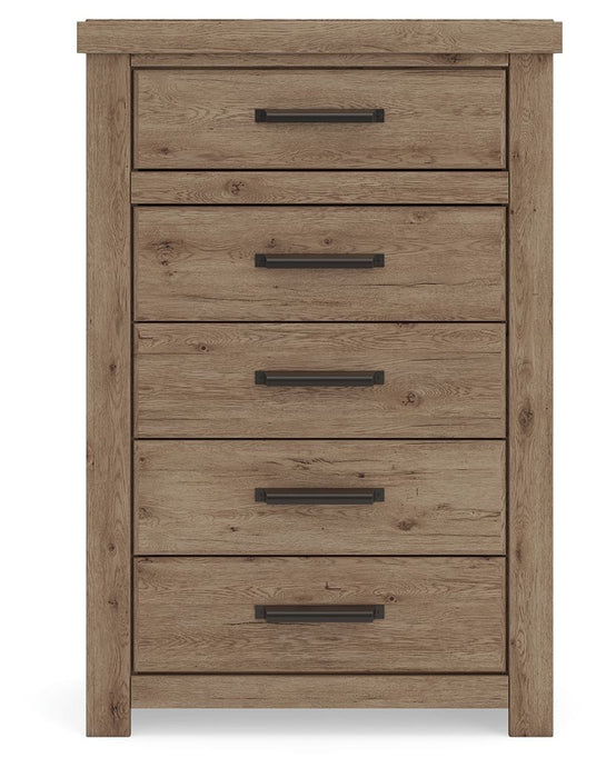 Oliandon - Five Drawer Chest - Light Brown – Accent Chests by Signature Design by Ashley® at Furniture Wholesale Plus , Nashville furniture store