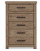 Oliandon - Five Drawer Chest - Light Brown – Accent Chests by Signature Design by Ashley® at Furniture Wholesale Plus , Nashville furniture store