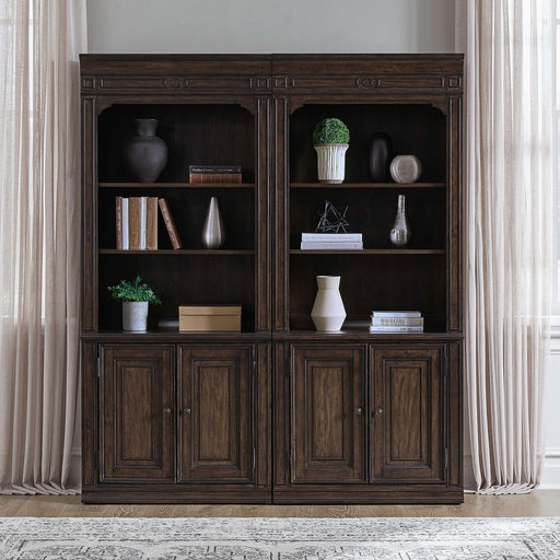 Providence Park - Bunching Bookcase (Set of 2) - Chateau Brown – 2 Piece Home Office Sets by Liberty Furniture at Furniture Wholesale Plus , Nashville furniture store