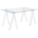 Amaturo - Glass Top Acrylic Writing Desk - Clear – Writing Desks by CoasterEssence at Furniture Wholesale Plus , Nashville furniture store