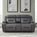 Chapman - Leather Loveseat With Cooling Console P2 & ZG - Aline Blue Gray – Reclining Loveseats by Liberty Furniture at Furniture Wholesale Plus , Nashville furniture store