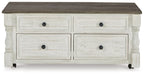 Havalance - Lift Top Cocktail Table with Storage Drawers - White / Gray – Cocktail Tables by Signature Design by Ashley® at Furniture Wholesale Plus , Nashville furniture store