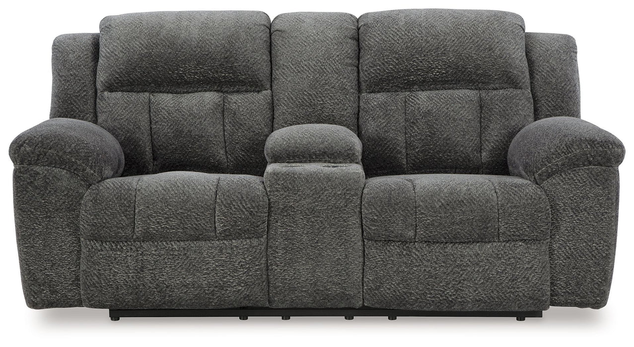 Frohn - Dbl Reclining Loveseat With Console – Reclining Loveseats by Signature Design by Ashley® at Furniture Wholesale Plus , Nashville furniture store