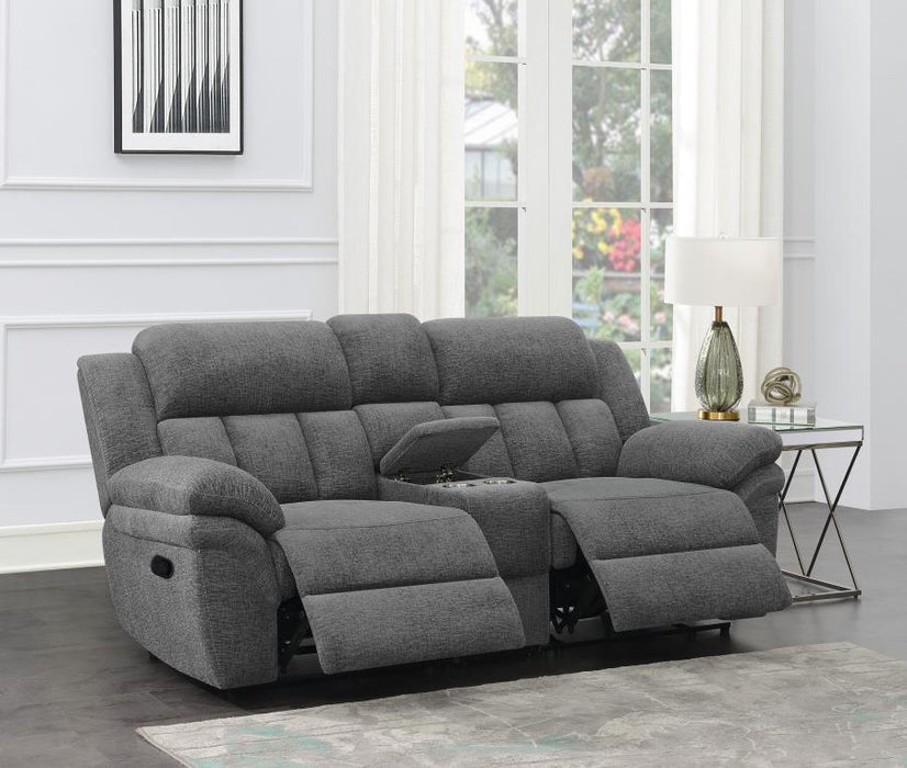 Bahrain - Upholstered Motion Loveseat – Reclining Loveseats by CoasterEssence at Furniture Wholesale Plus , Nashville furniture store