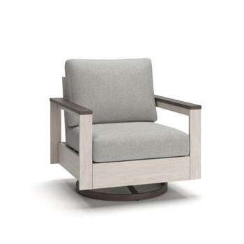Vista Highlands - Swivel Lounge With Cushion - Brown / White – Swivel Chairs by Signature Design by Ashley® at Furniture Wholesale Plus , Nashville furniture store