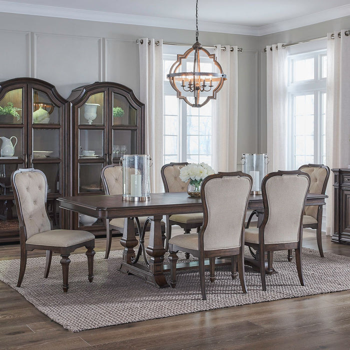 Providence Park - Trestle Table Set – 5 Piece Dining Room Sets by Liberty Furniture at Furniture Wholesale Plus , Nashville furniture store