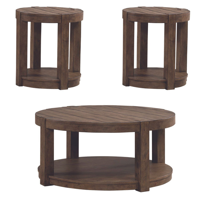 Broadmore - Optional 3 Piece Set - Cobblestone Brown – Table Sets by Liberty Furniture at Furniture Wholesale Plus , Nashville furniture store