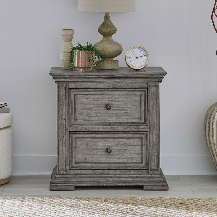 Big Valley - 2 Drawer Night Stand w/ Charging Station – Nightstands w/ Charging Stations by Liberty Furniture at Furniture Wholesale Plus , Nashville furniture store