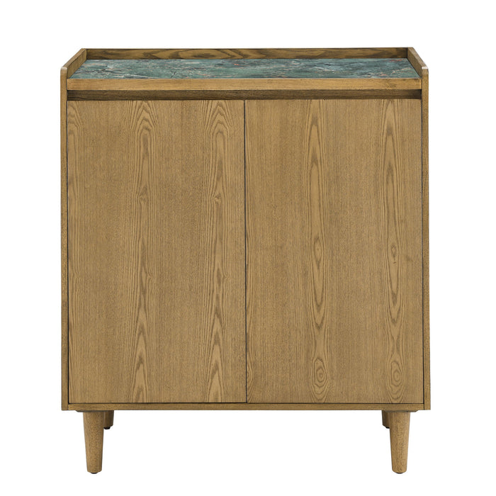 Novato - Bar Cabinet With Sintered Stone Inlay Top - Light Brown – Wine Cabinets by Steve Silver Furniture at Furniture Wholesale Plus , Nashville furniture store