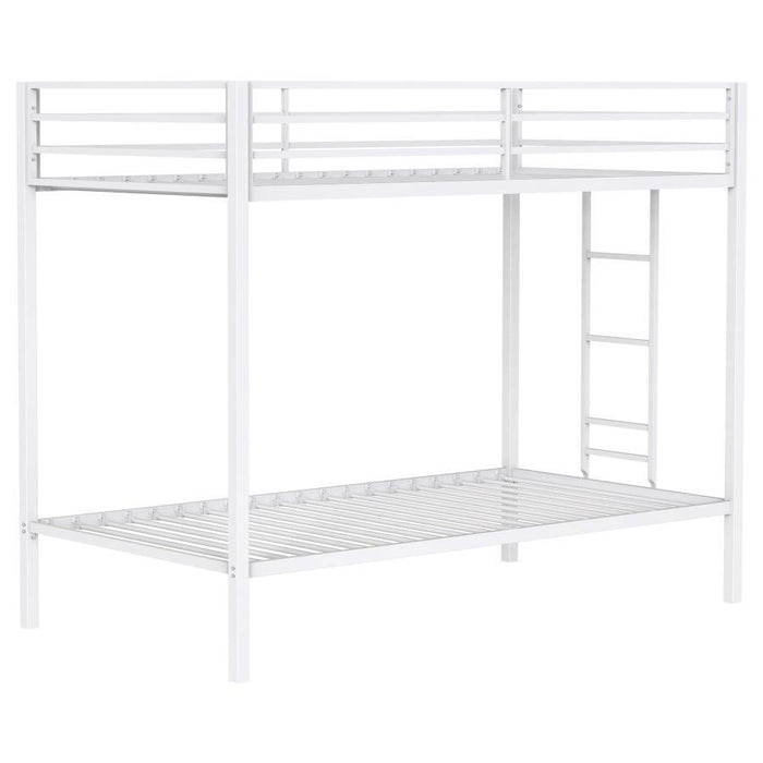Alevera - Metal Bunk Bed With Ladder – Bunk Beds by Coaster Fine Furniture at Furniture Wholesale Plus , Nashville furniture store