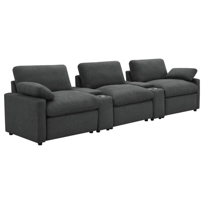 Collins - 5-Piece Power Reclining Home Theater Seating – Reclining Sectionals by Coaster Fine Furniture at Furniture Wholesale Plus , Nashville furniture store
