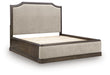 Wickenger - King Upholstered Panel Bed - Dark Brown – Upholstered Beds by Signature Design by Ashley® at Furniture Wholesale Plus , Nashville furniture store