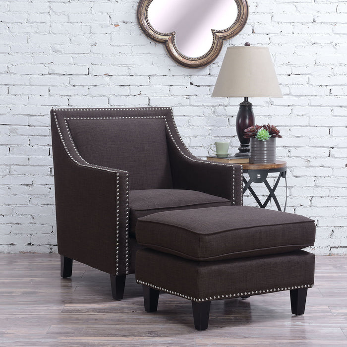 Erica - Chair And Ottoman – Stationary Chair & Ottoman by Elements International at Furniture Wholesale Plus , Nashville furniture store