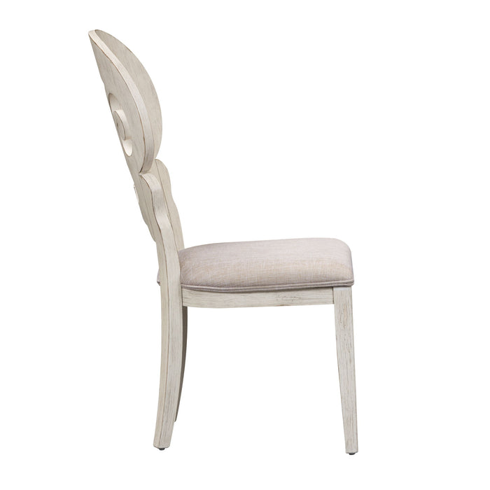 Farmhouse Reimagined - Splat Back Side Chair - Antique White / Chestnut Tops – Side Chairs by Liberty Furniture at Furniture Wholesale Plus , Nashville furniture store