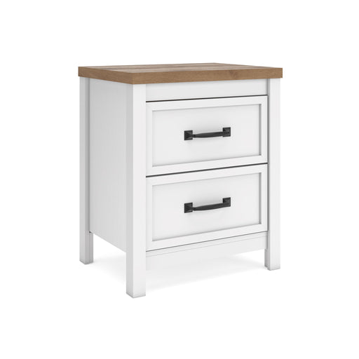 Kerisden - Two Drawer Night Stand - White / Brown – Accent Nightstands by Signature Design by Ashley® at Furniture Wholesale Plus , Nashville furniture store