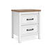 Kerisden - Two Drawer Night Stand - White / Brown – Accent Nightstands by Signature Design by Ashley® at Furniture Wholesale Plus , Nashville furniture store