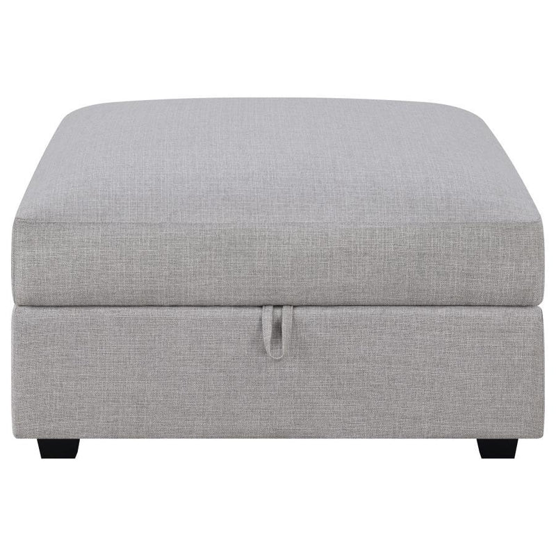 Cambria - Square Upholstered Storage Ottoman - Gray – Storage Ottomans by CoasterElevations at Furniture Wholesale Plus , Nashville furniture store