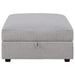 Cambria - Square Upholstered Storage Ottoman - Gray – Storage Ottomans by CoasterElevations at Furniture Wholesale Plus , Nashville furniture store